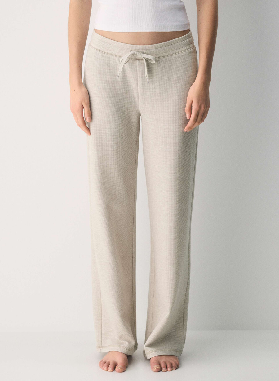 pantaloni wafflex marks heather ecru