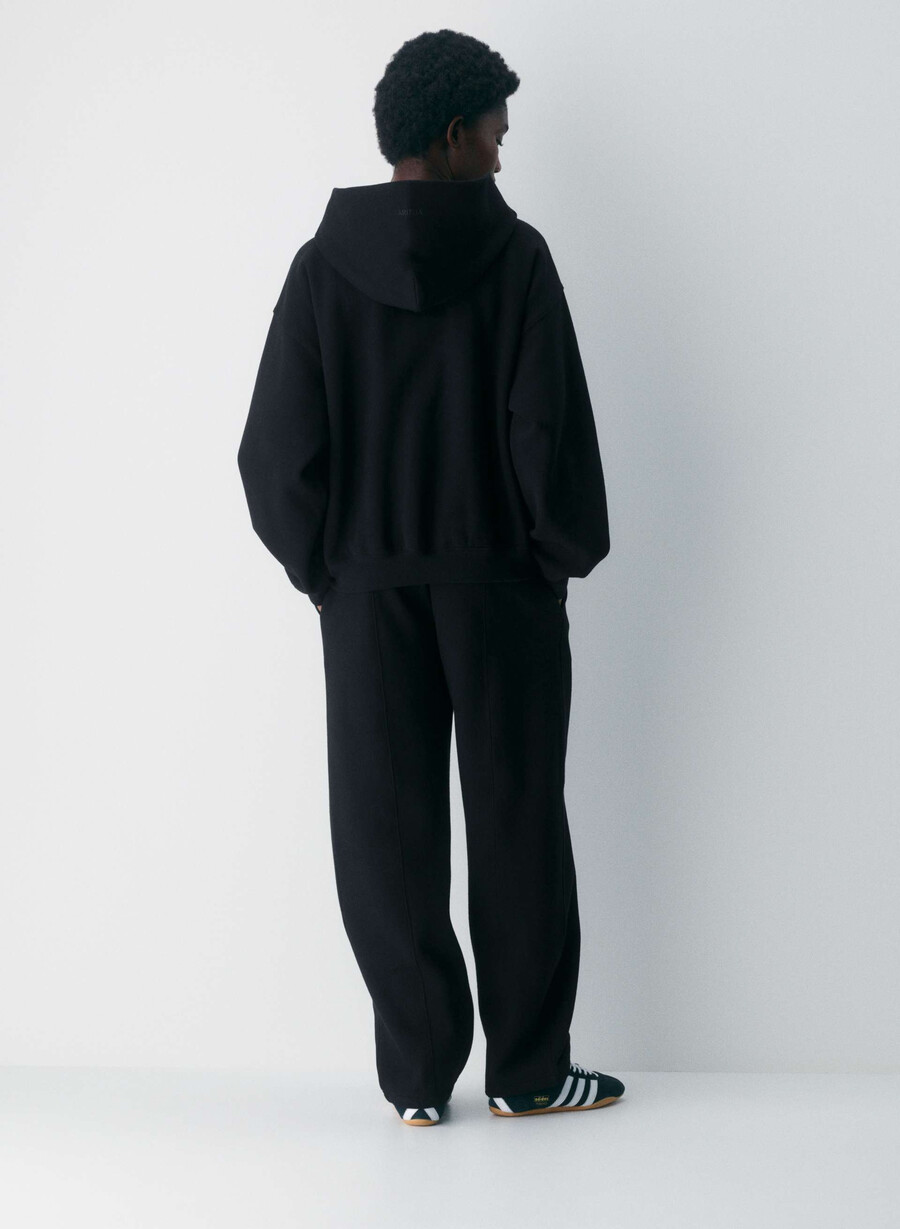 felpa con cappuccio cozy sweatfleece mega nera