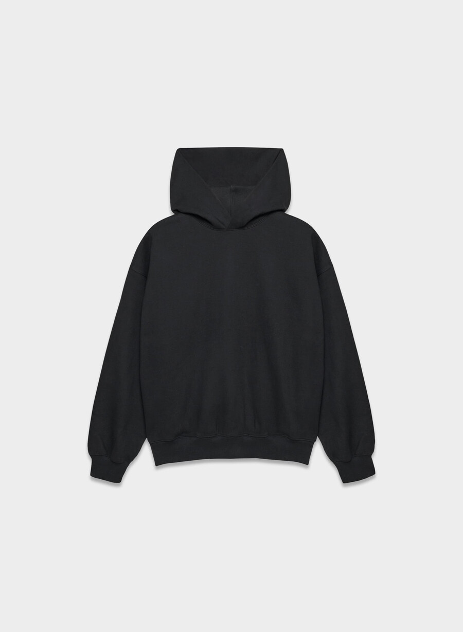 felpa con cappuccio cozy sweatfleece mega nera
