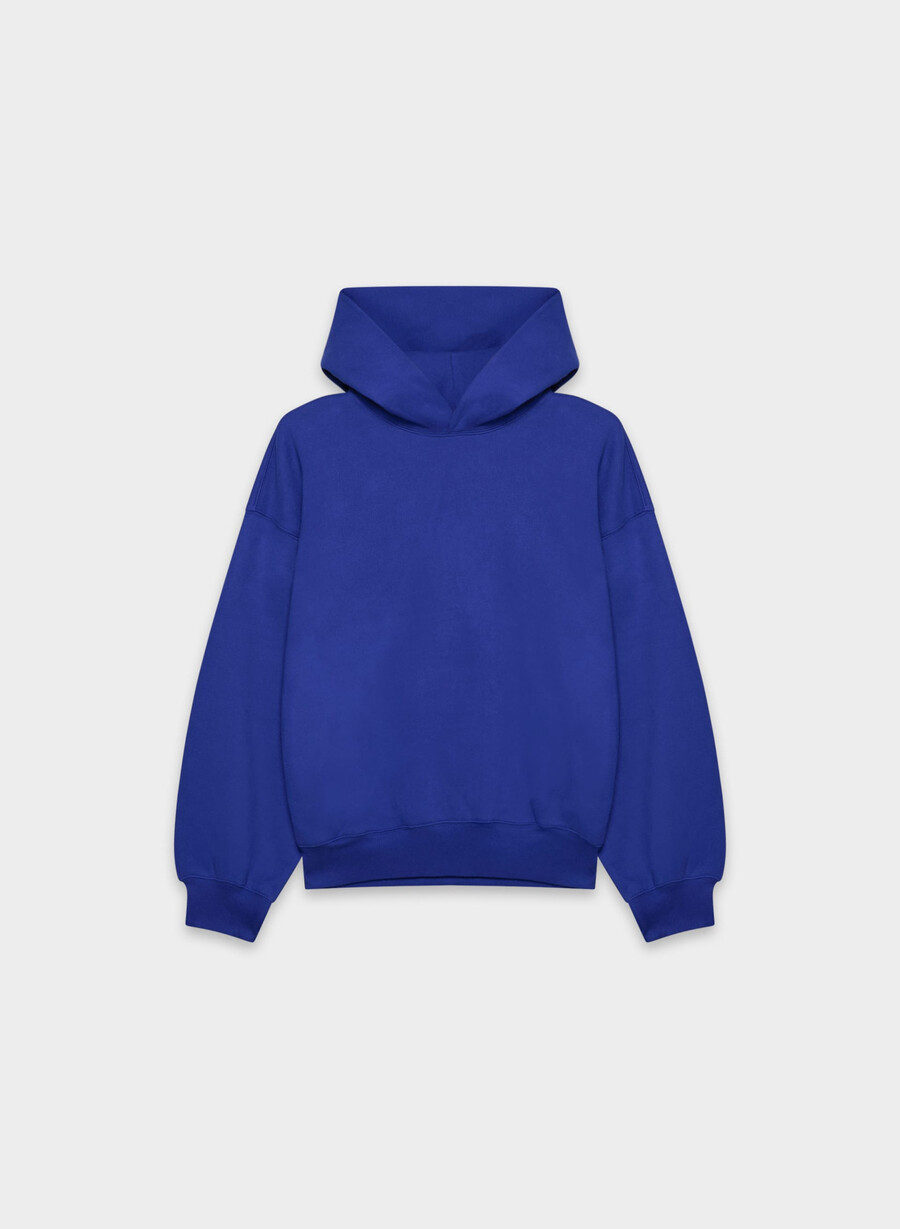 felpa con cappuccio cozy sweatfleece mega blau