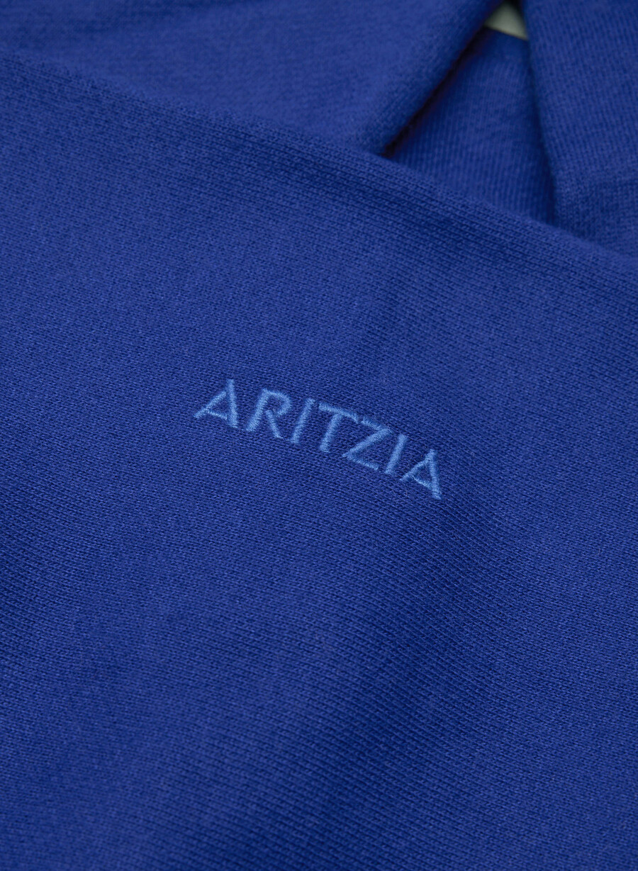 felpa con cappuccio cozy sweatfleece mega blau