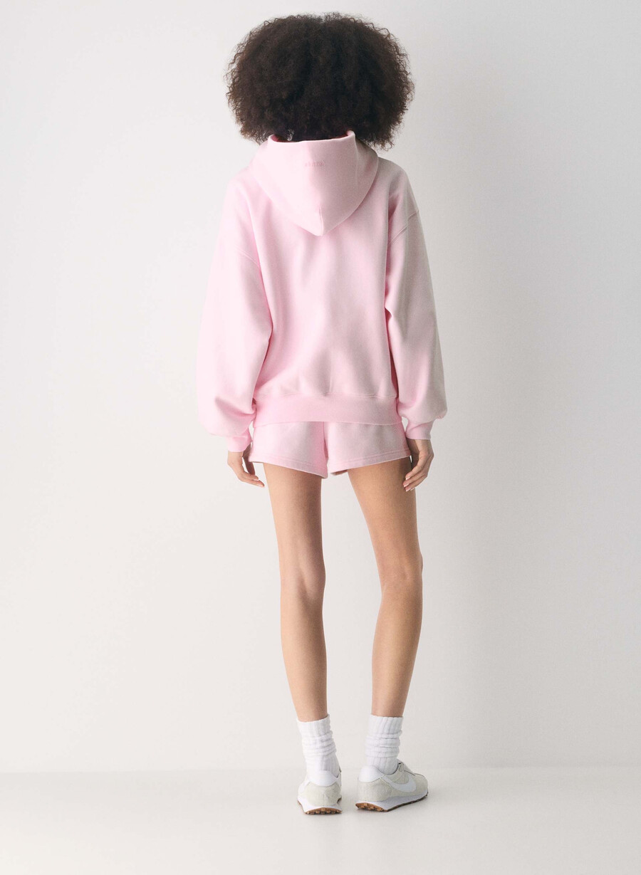 felpa con cappuccio mega cozy sweatfleece villa pink