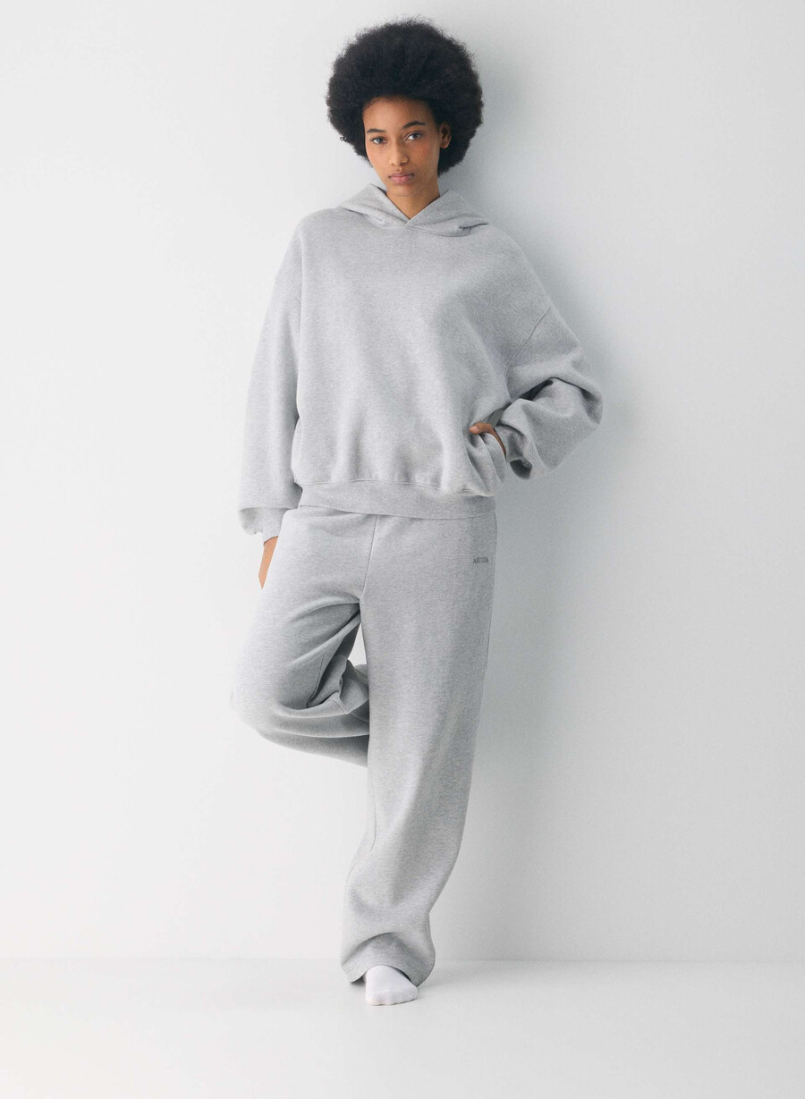 felpa con cappuccio cozy sweatfleece mega heather chrome