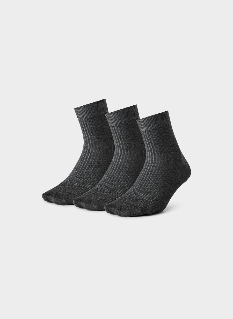 calzini alla caviglia parade confezione da 3 colore carbone melange