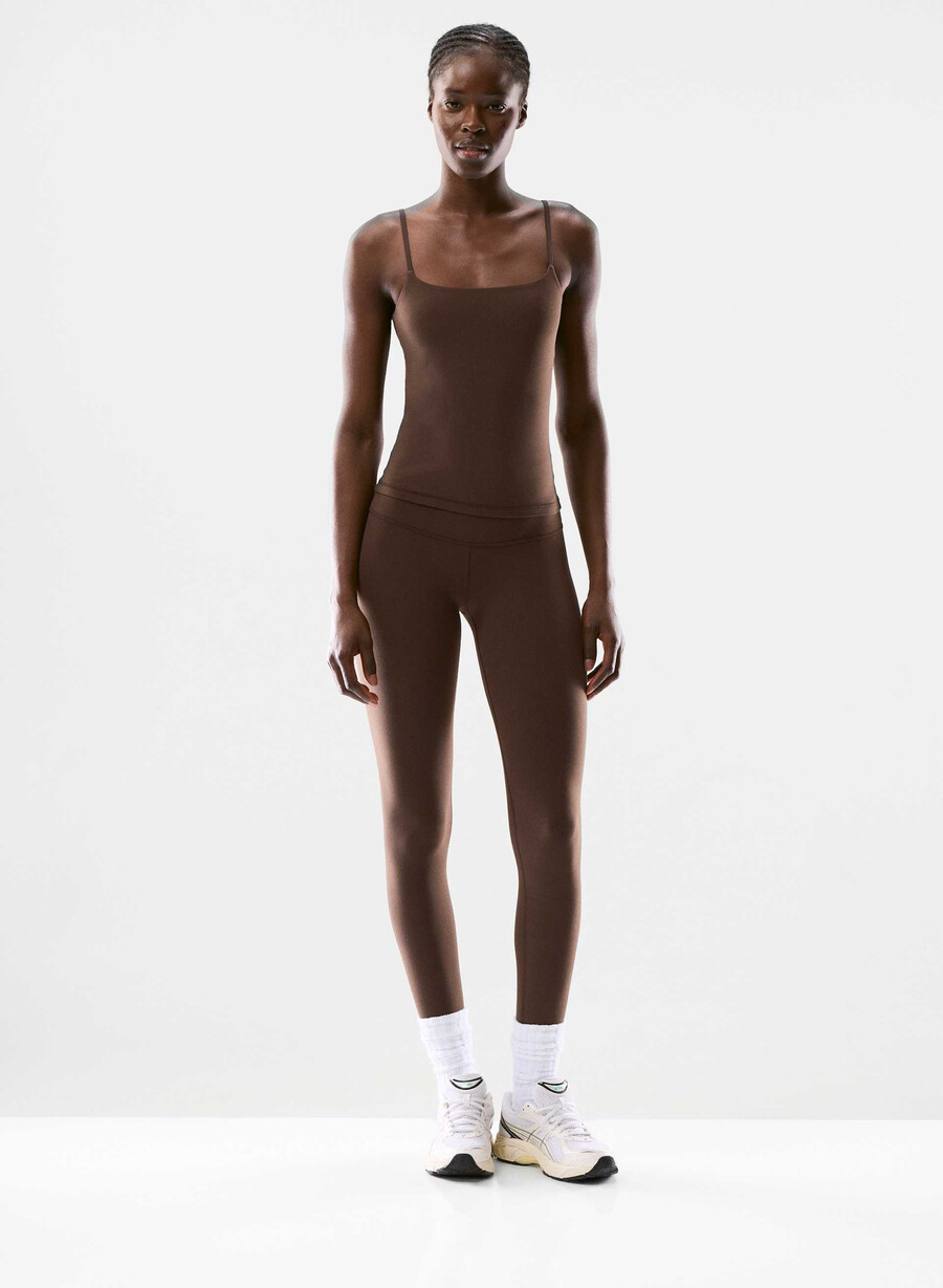 canotta sportiva butter agility rich mocha brown