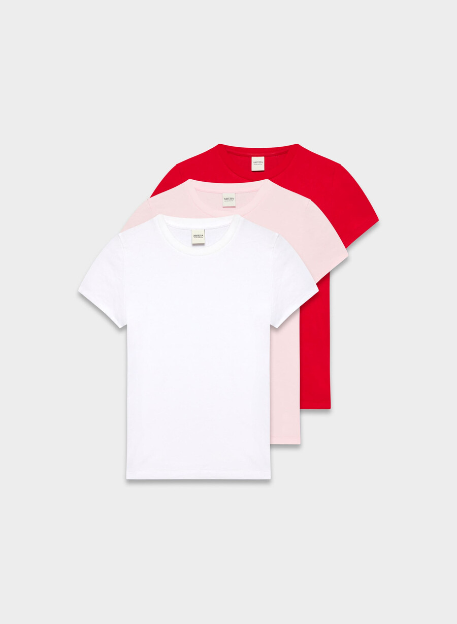 t-shirt homestretch rib tune confezione da 3 colore wtvla pnkfl rd