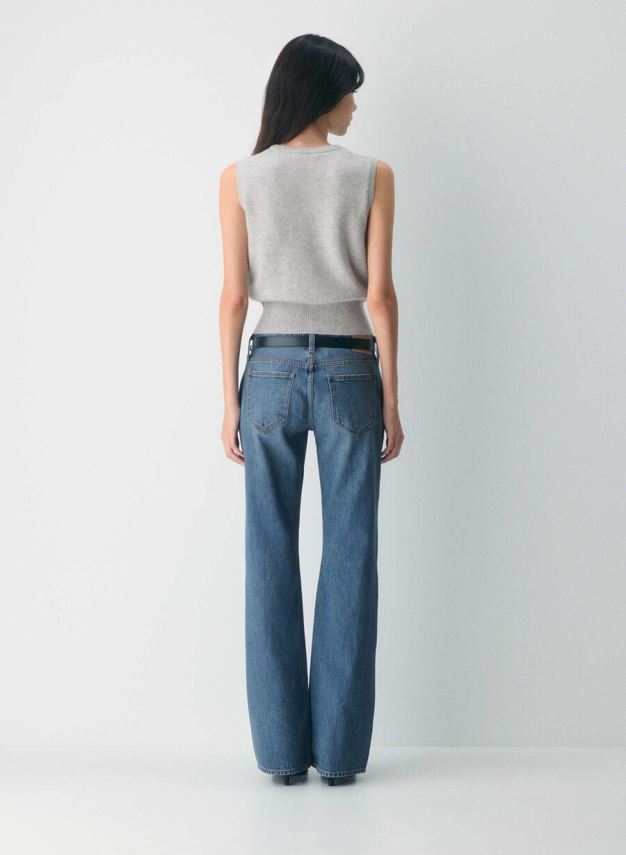 shirley maglia gilet in lana e cashmere nero