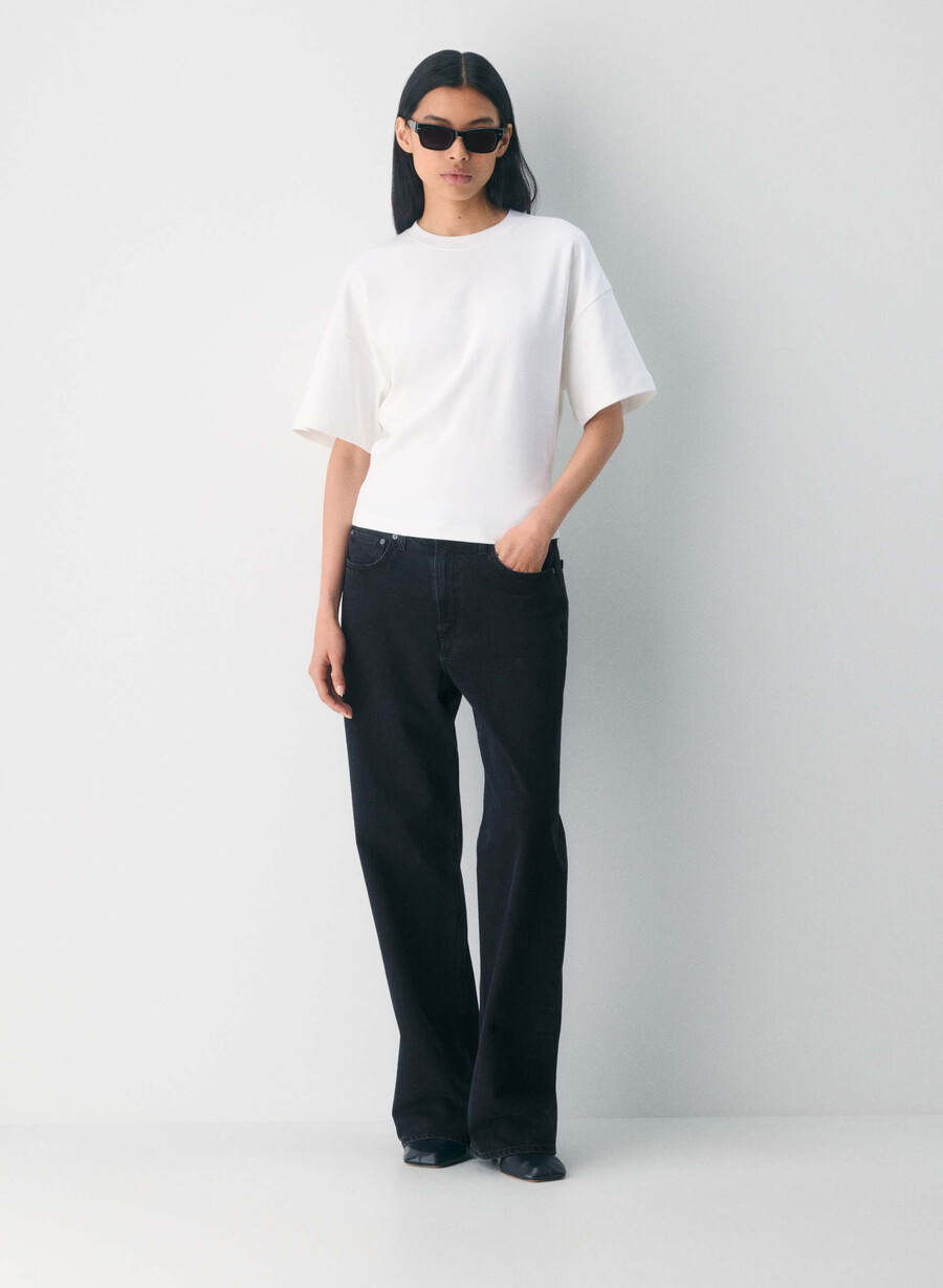 maglietta barclay in cotone interlock bianca