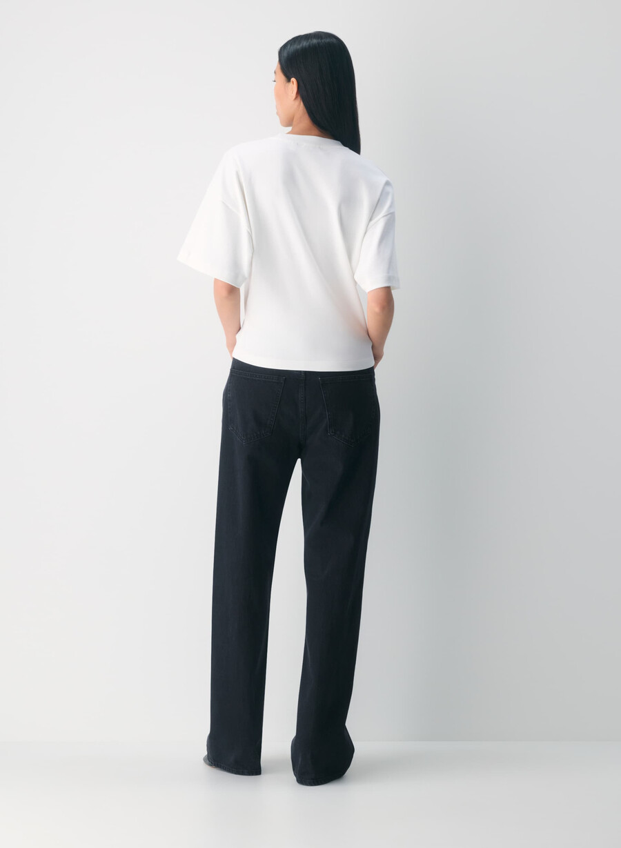 maglietta barclay in cotone interlock bianca
