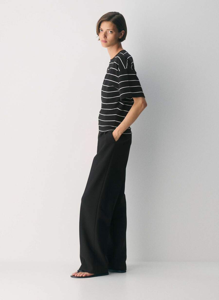 t-shirt barclay in cotone interlock nerobianco