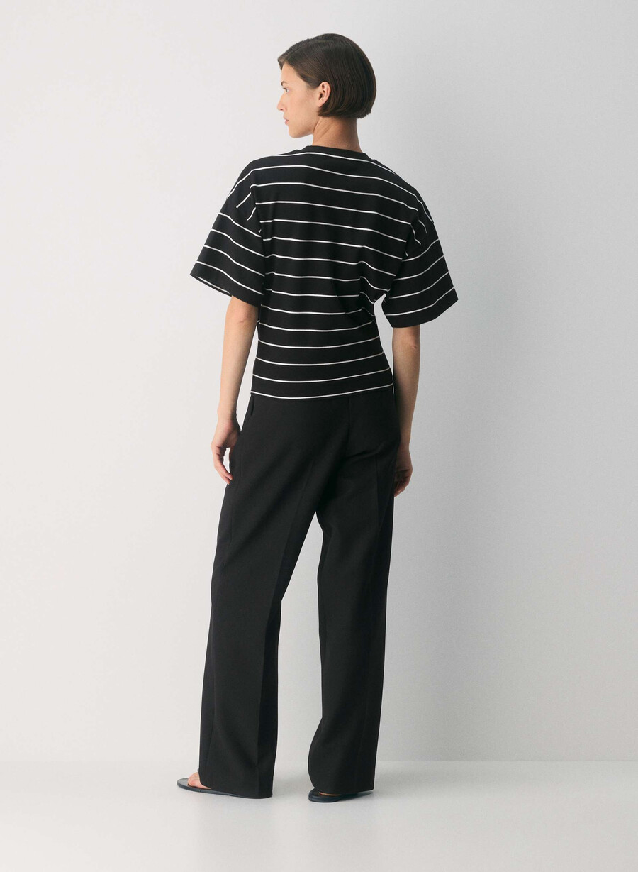 t-shirt barclay in cotone interlock nerobianco