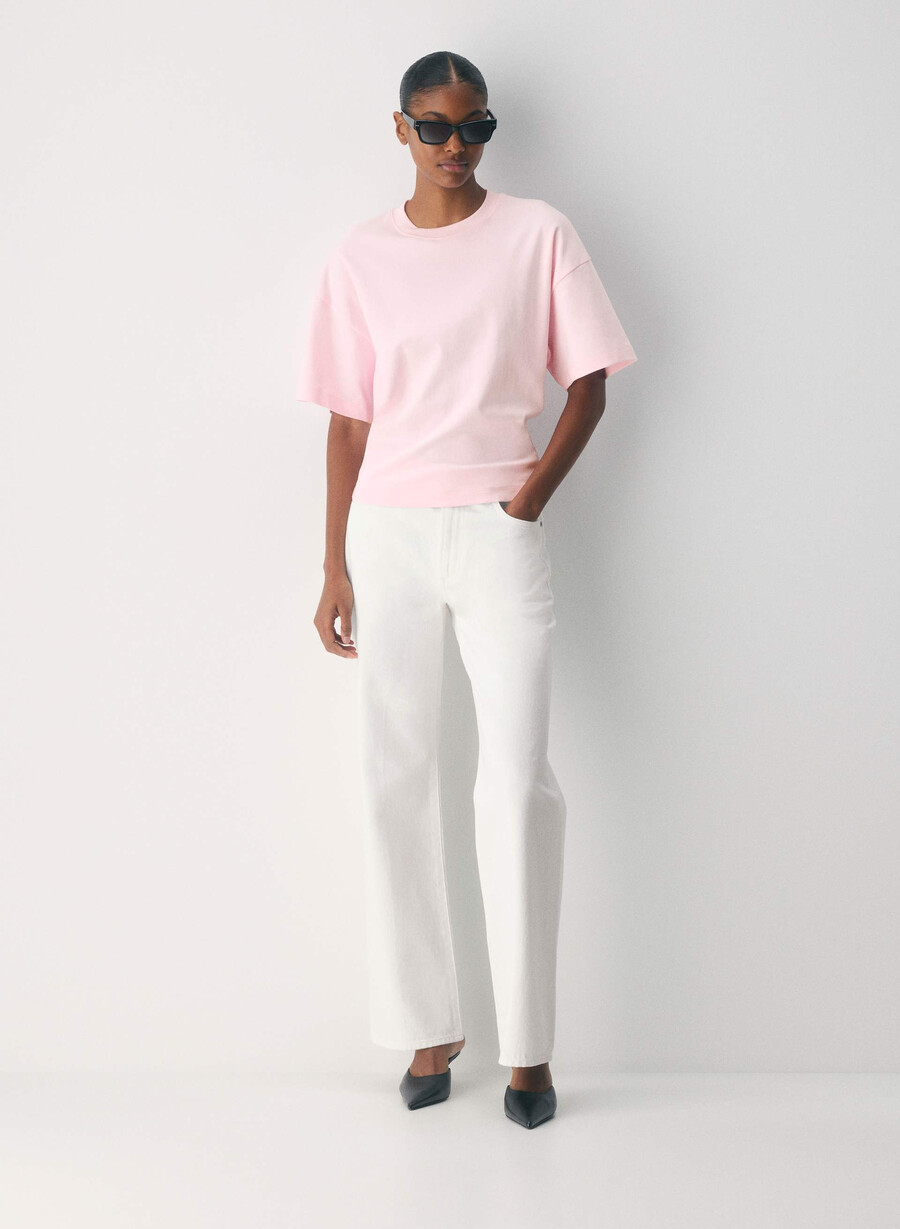 maglietta barclay in cotone interlock villa pink