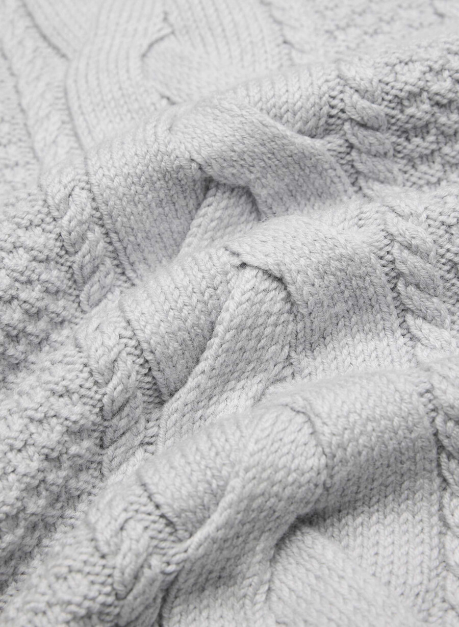 dolcevita in lana merino heritage knit heather chrome