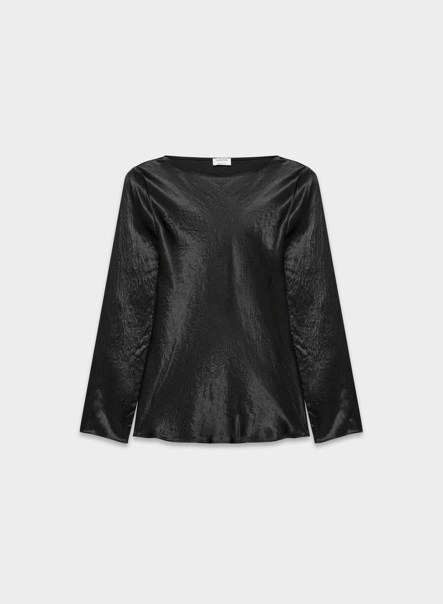 blusa in raso hastings nera