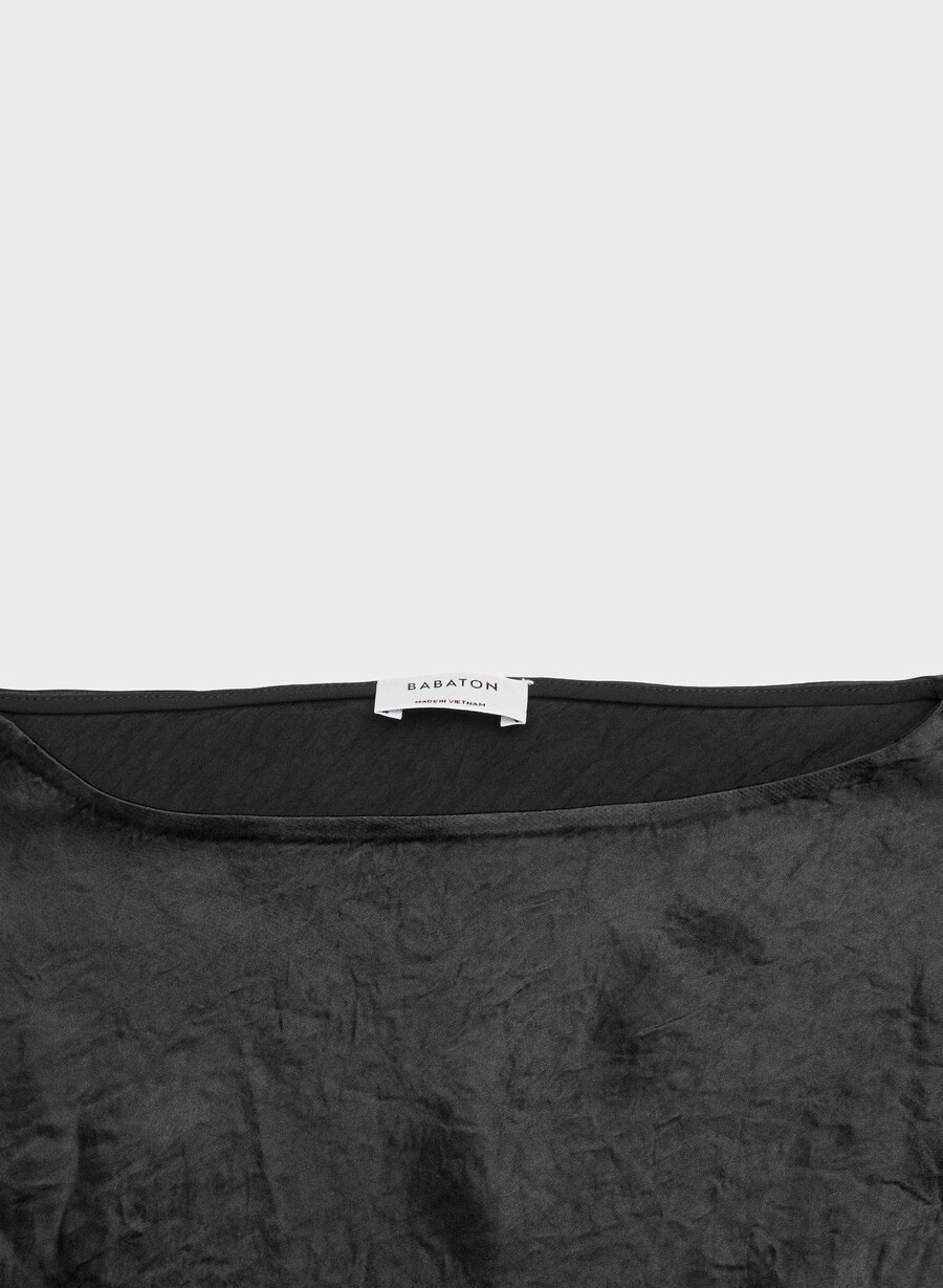 blusa in raso hastings nera