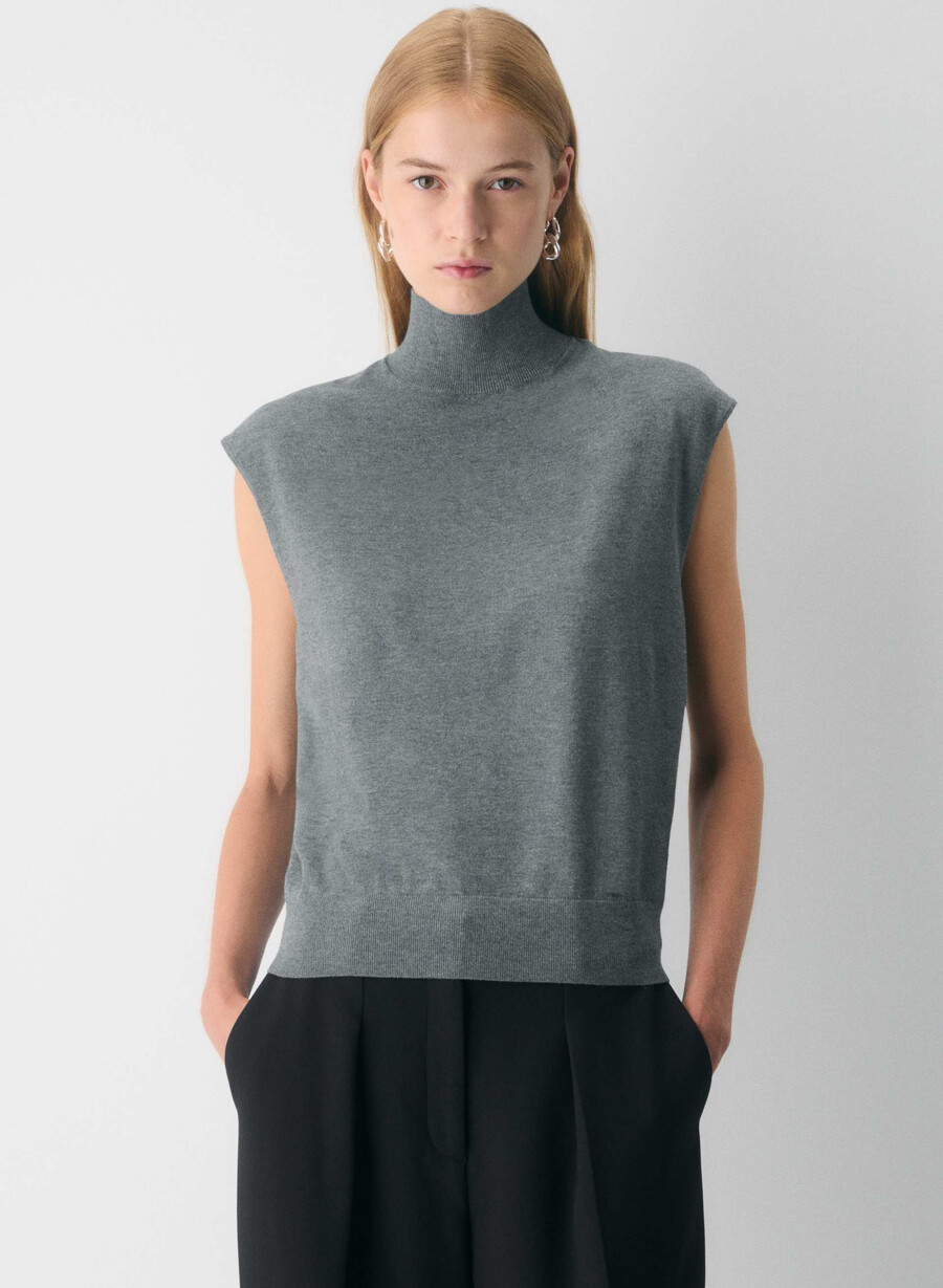 montrose maglione gilet heather grigio scuro