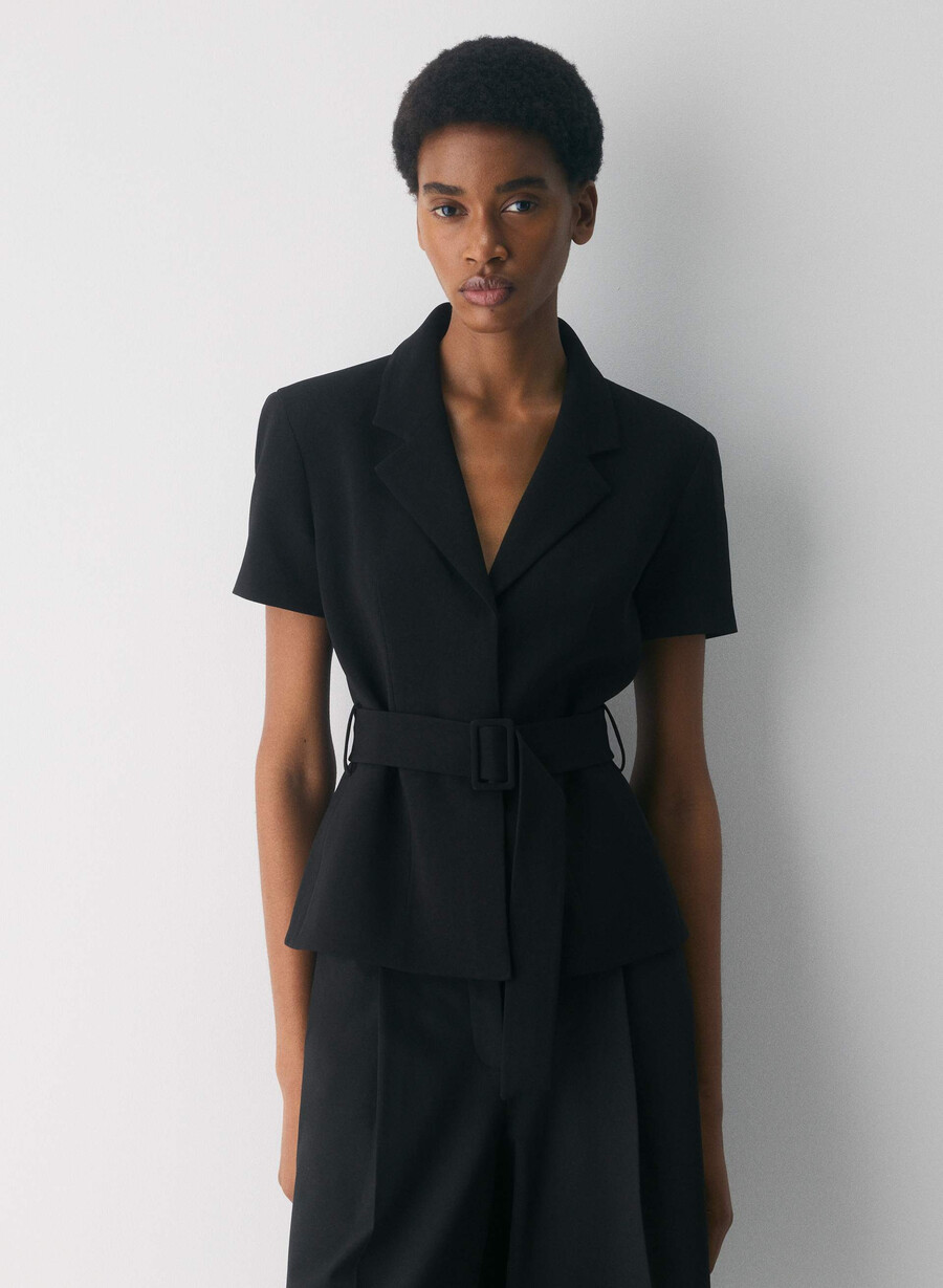 giacca brynn - sway crepe nero
