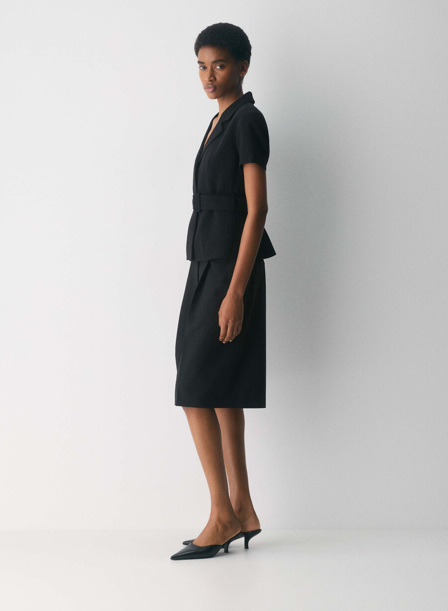 giacca brynn - sway crepe nero