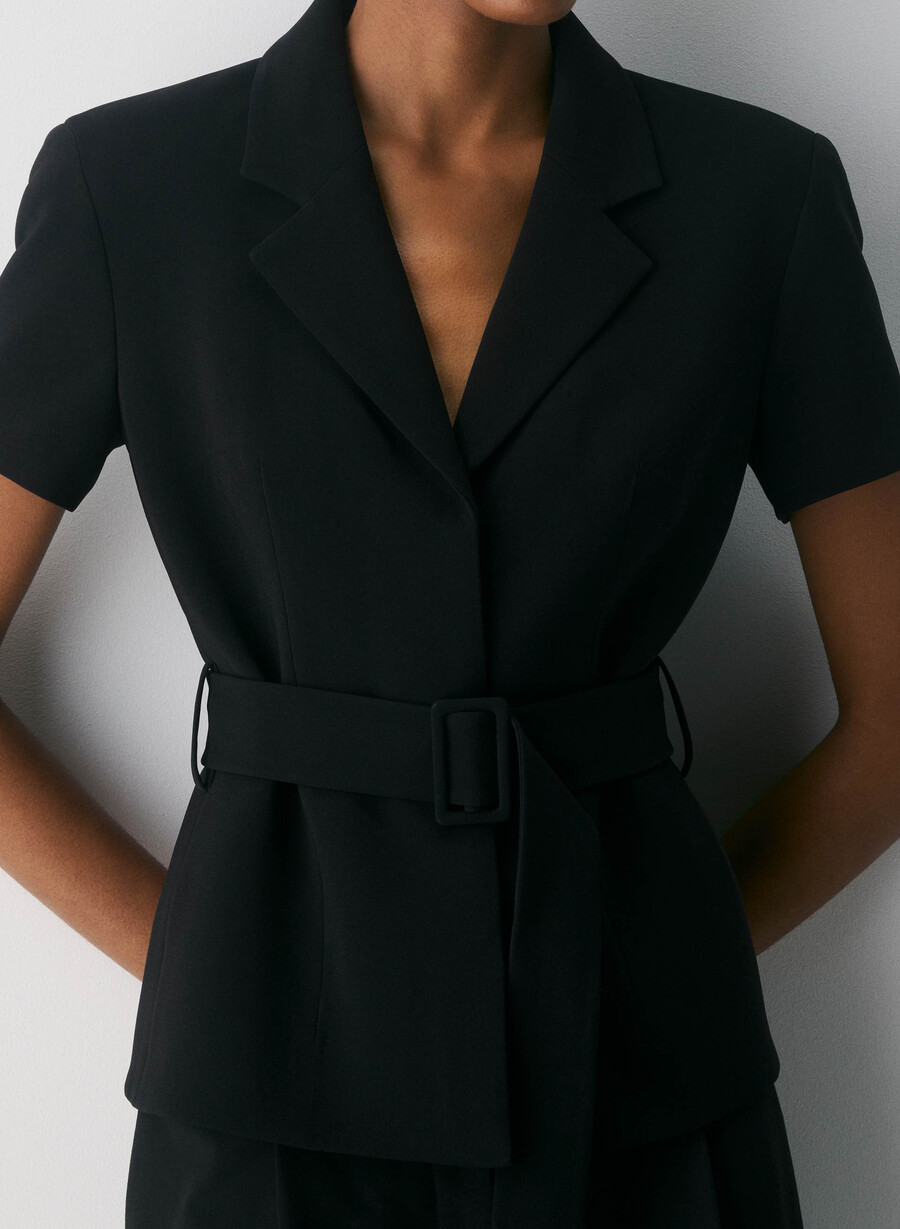 giacca brynn - sway crepe nero