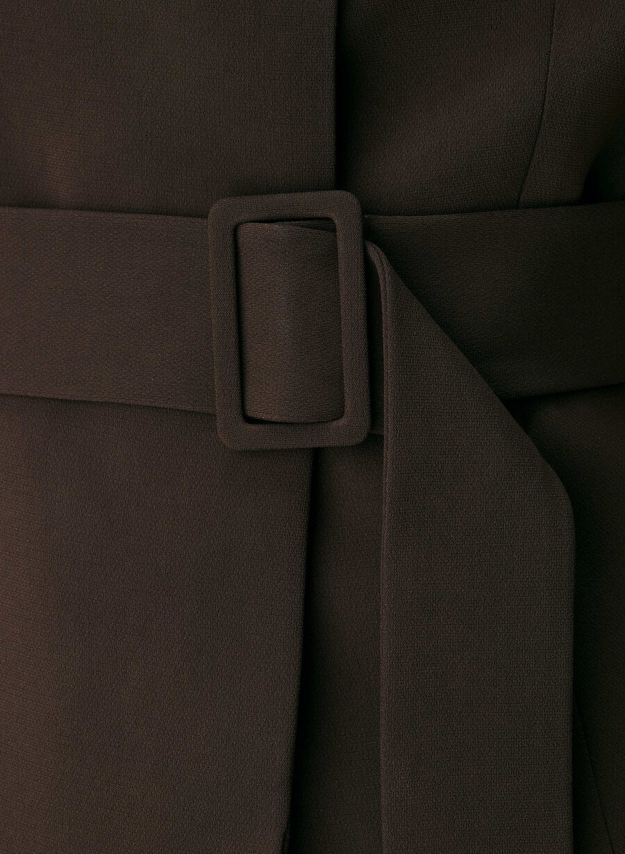 giacca brynn - sway crepe rich mocha brown
