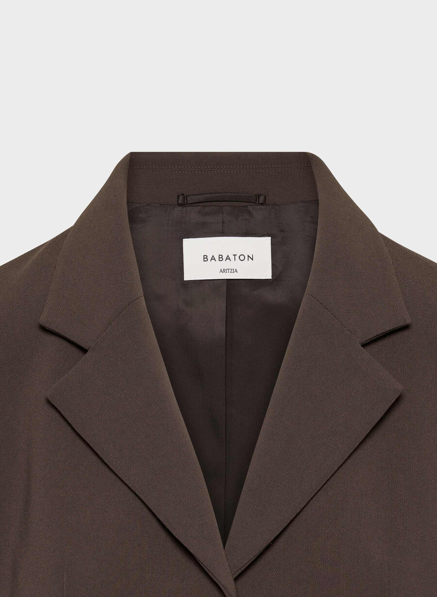 giacca brynn - sway crepe rich mocha brown