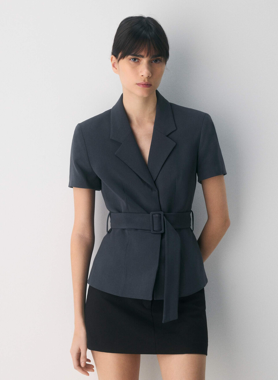 giacca brynn - sway crepe dark navy