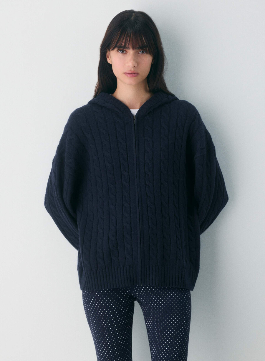 felpa con cappuccio e zip octavia hip admiral