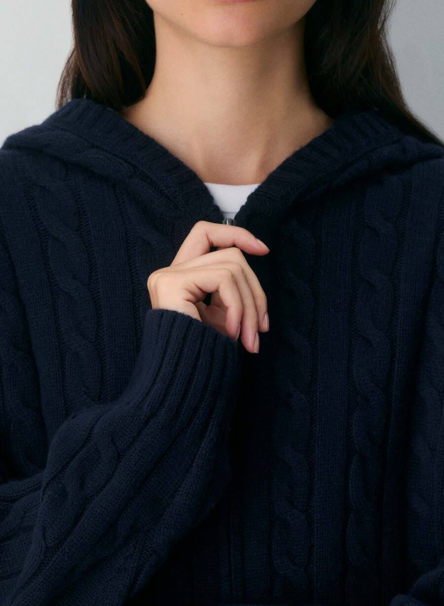 felpa con cappuccio e zip octavia hip admiral