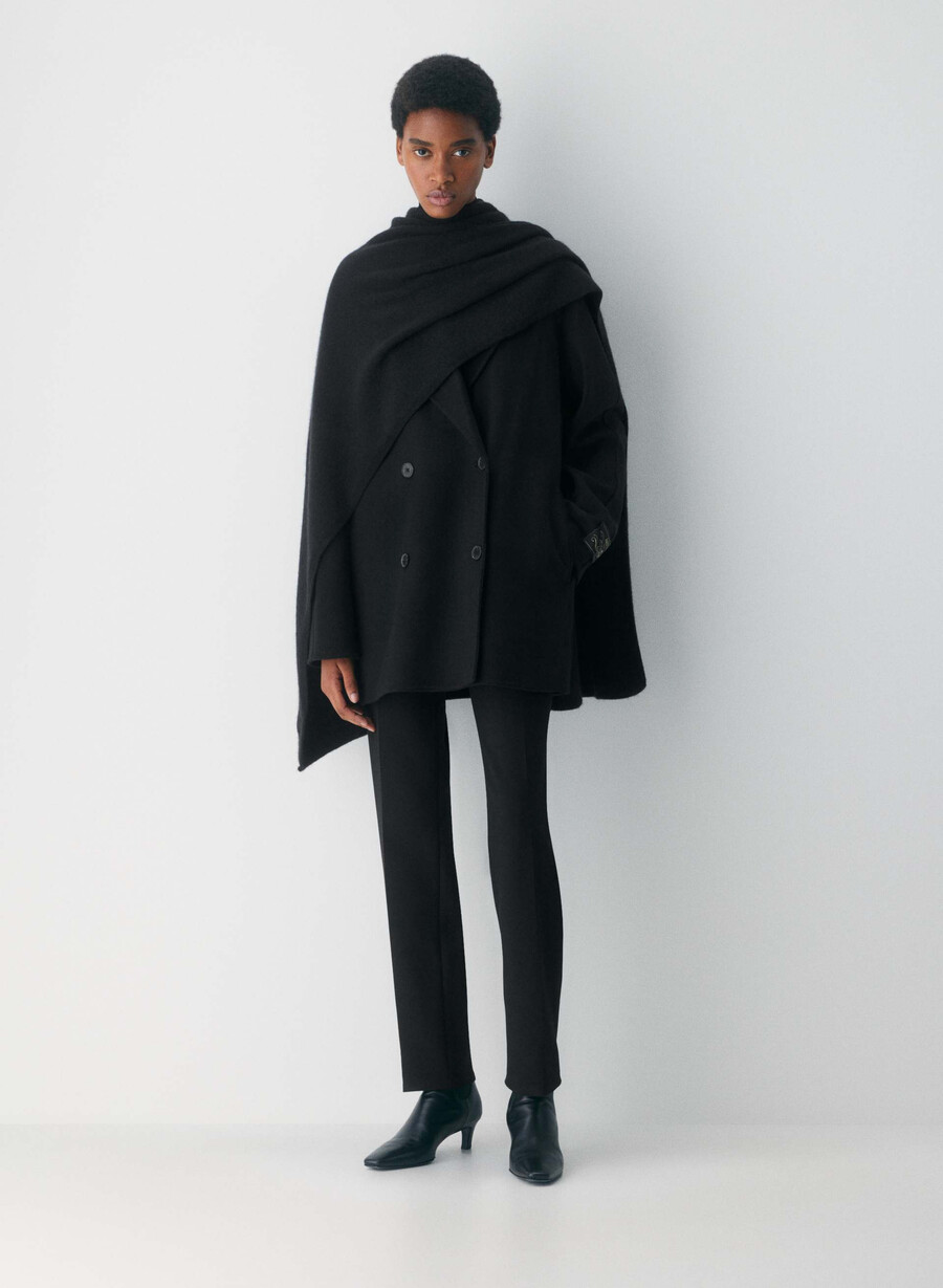 cappotto double-face mezzanine - luxe rewool nero