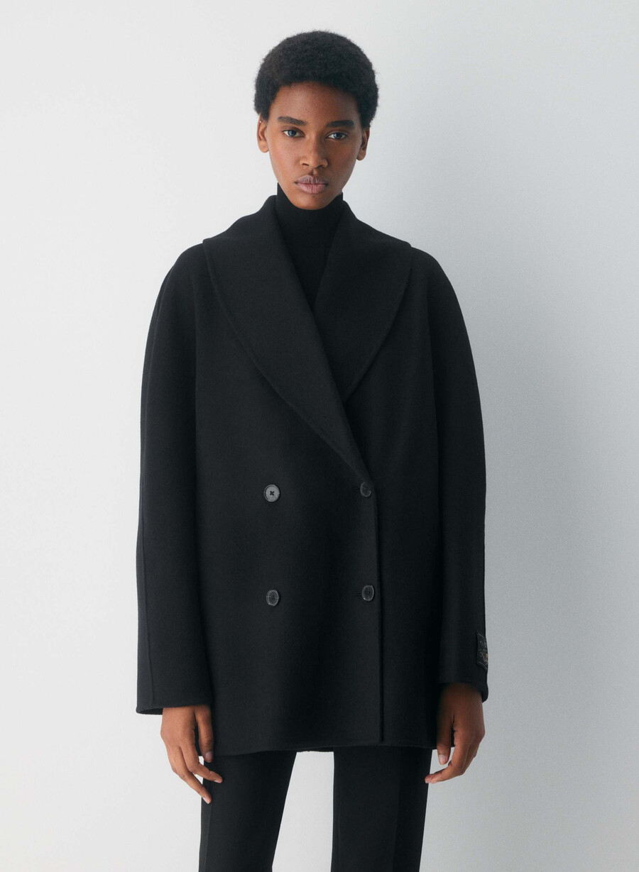 cappotto double-face mezzanine - luxe rewool nero