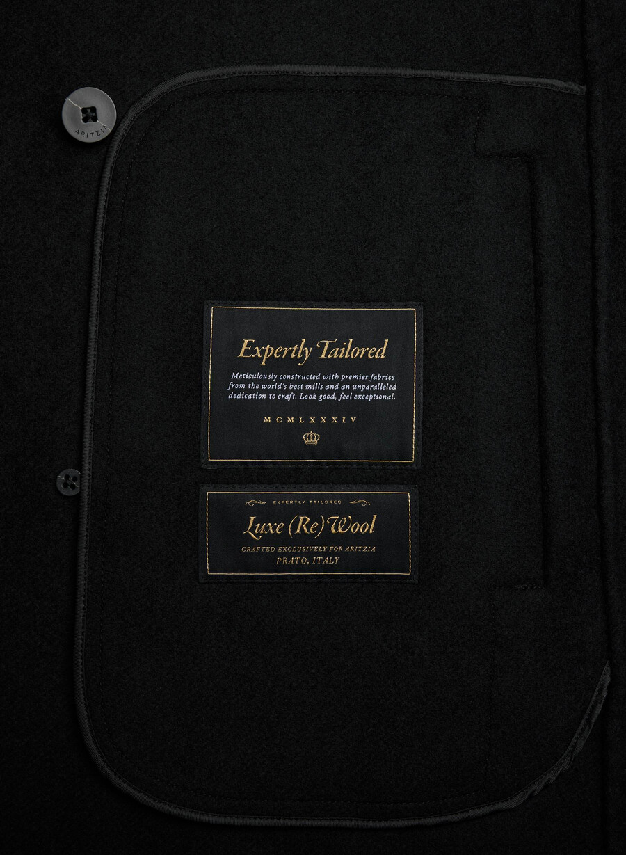 cappotto double-face mezzanine - luxe rewool nero