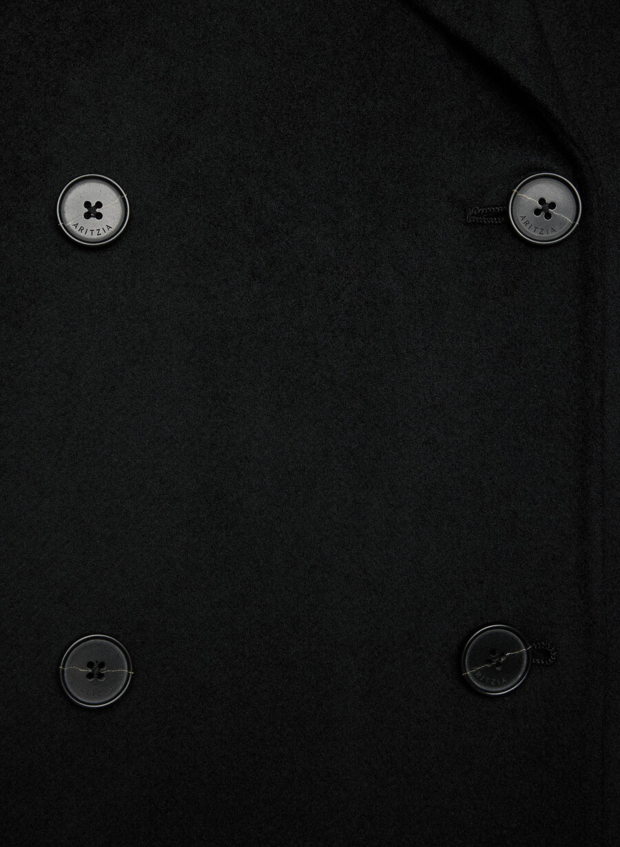cappotto double-face mezzanine - luxe rewool nero