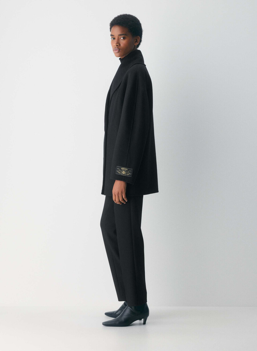 cappotto double-face mezzanine - luxe rewool nero