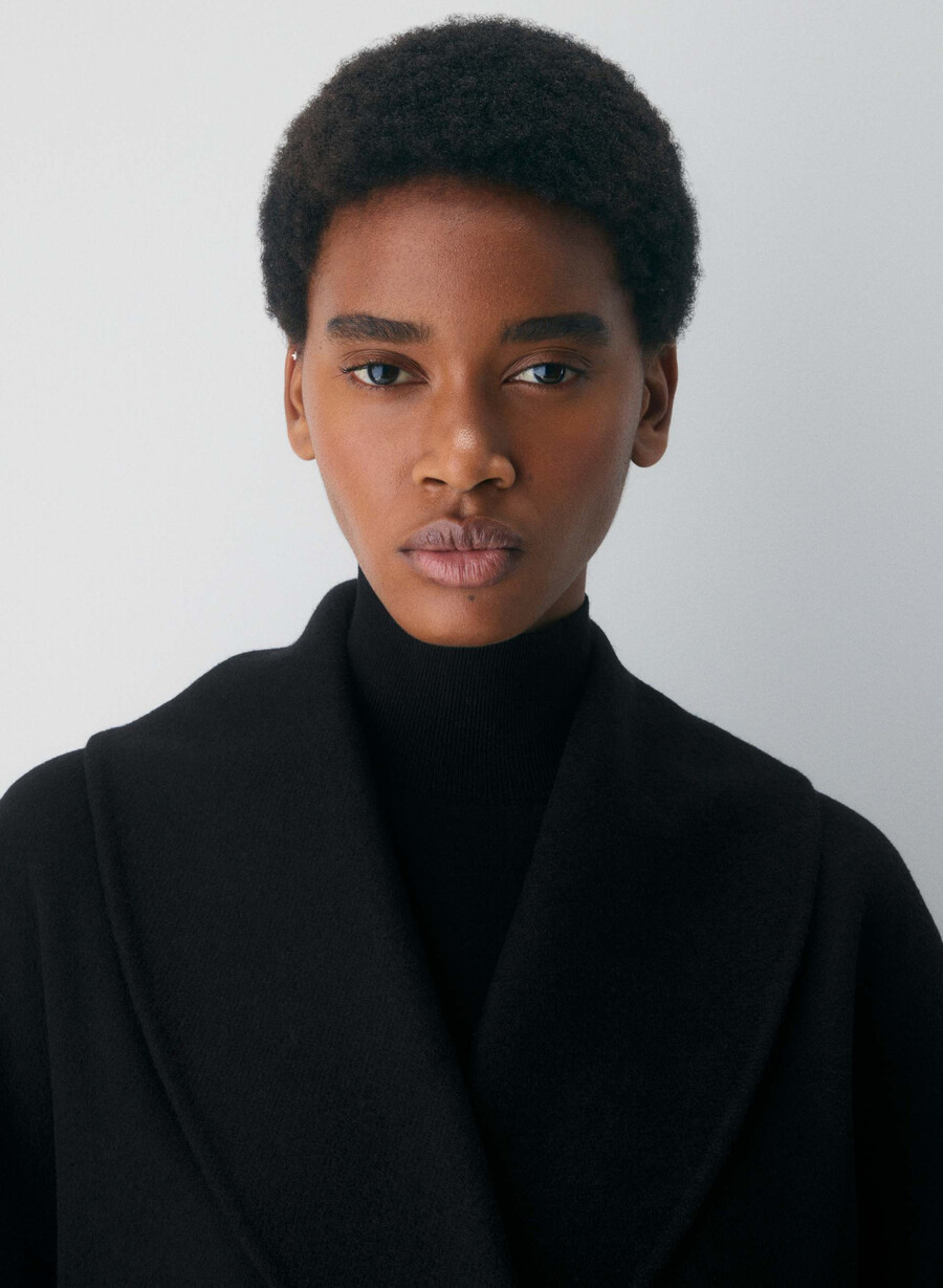 cappotto double-face mezzanine - luxe rewool nero