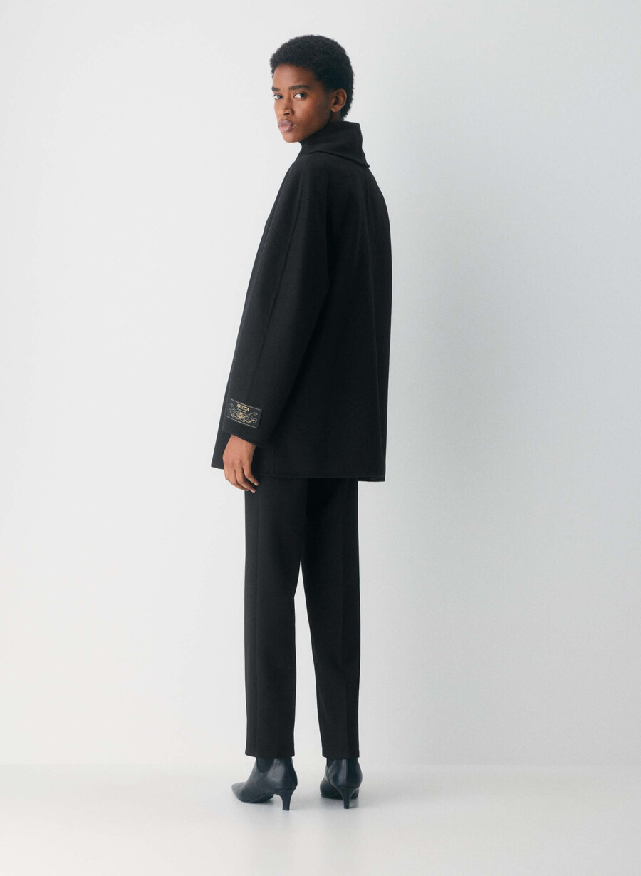 cappotto double-face mezzanine - luxe rewool nero