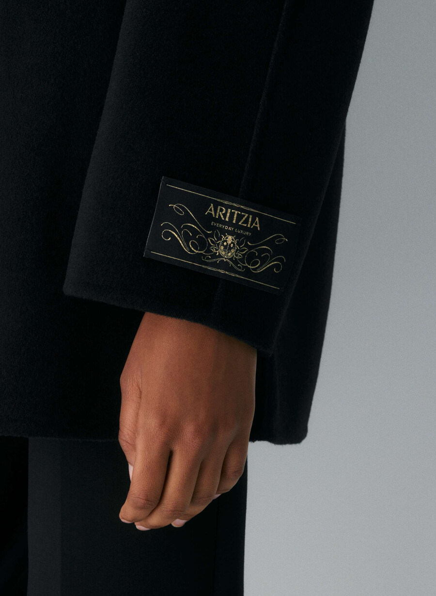 cappotto double-face mezzanine - luxe rewool nero