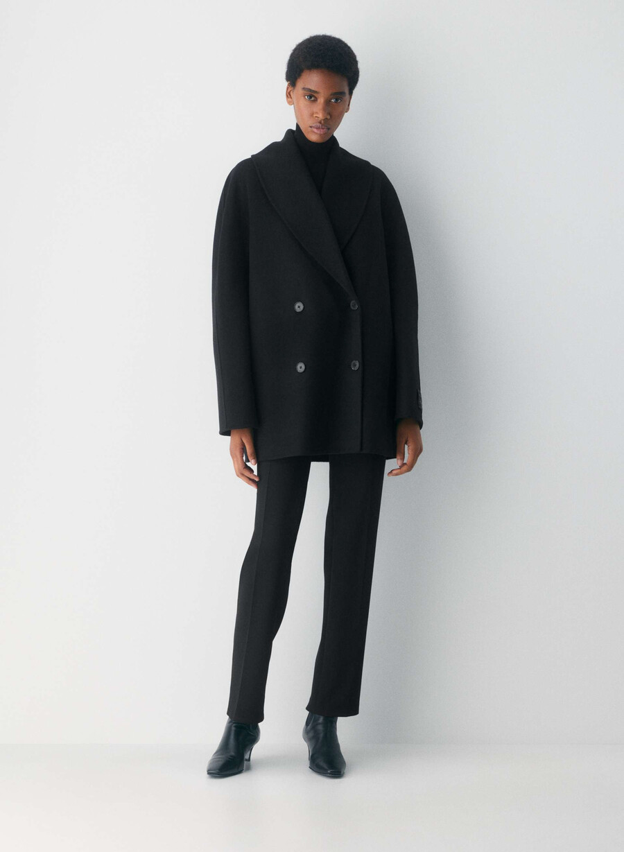 cappotto double-face mezzanine - luxe rewool nero