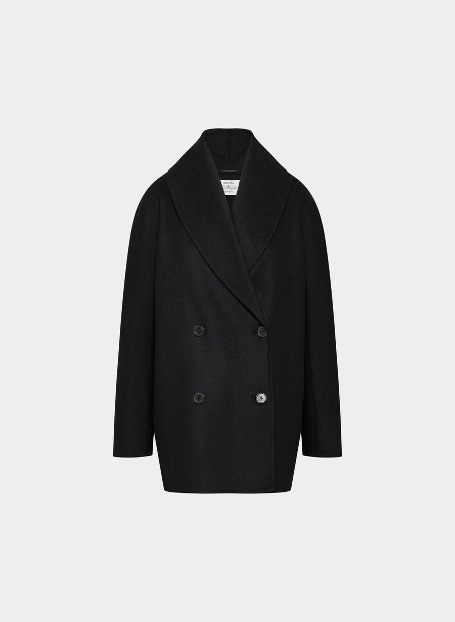 cappotto double-face mezzanine - luxe rewool nero