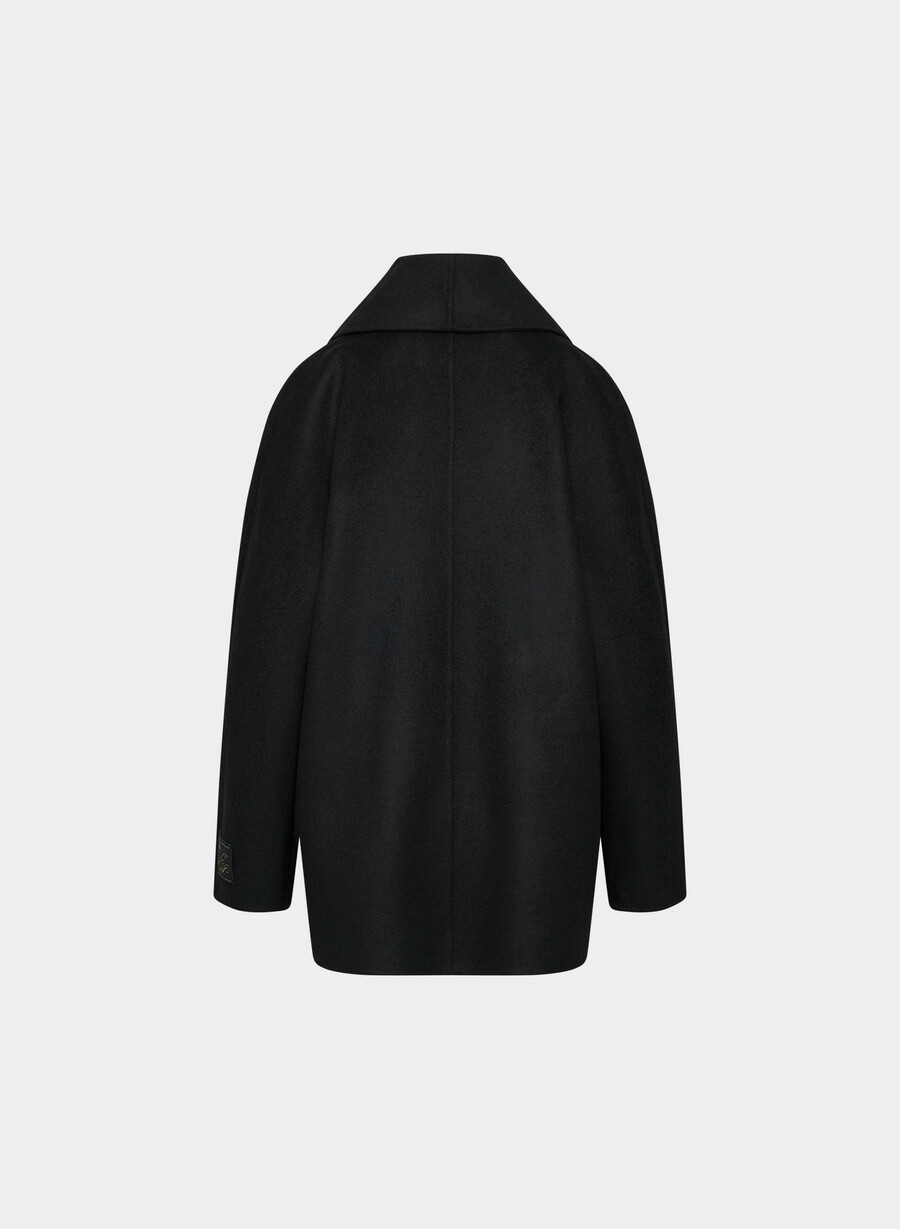 cappotto double-face mezzanine - luxe rewool nero