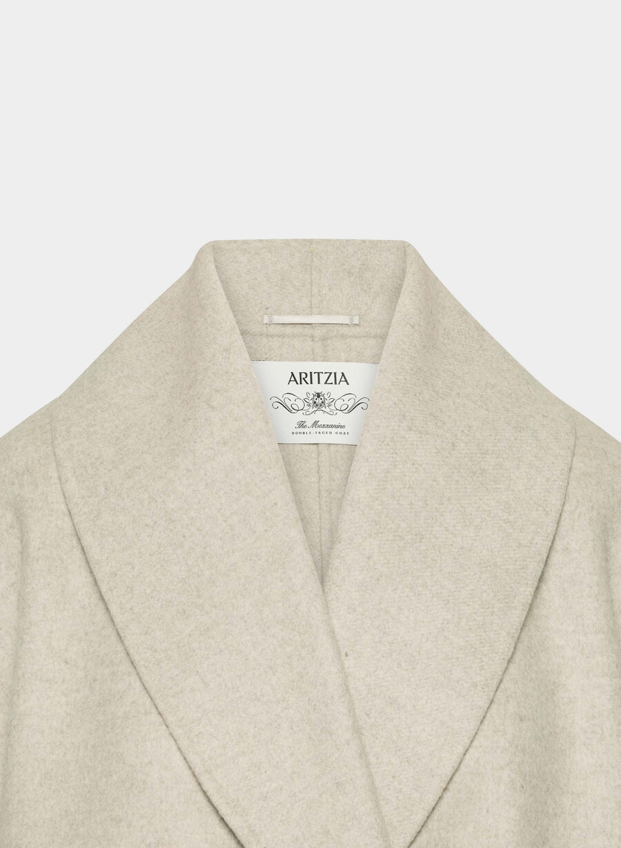 cappotto double-face mezzanine - luxe rewool heather matte pearl