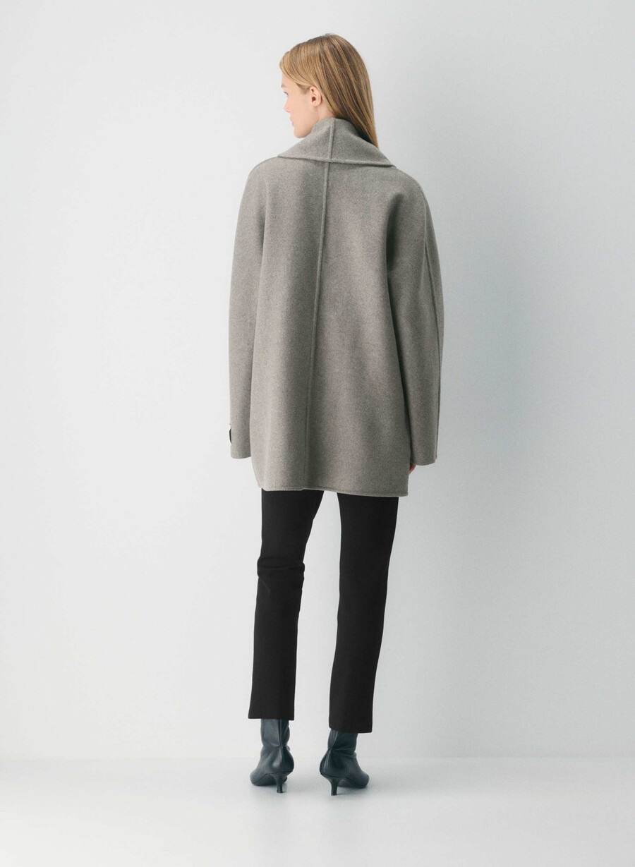 cappotto double-face mezzanine - luxe rewool heather matte pearl