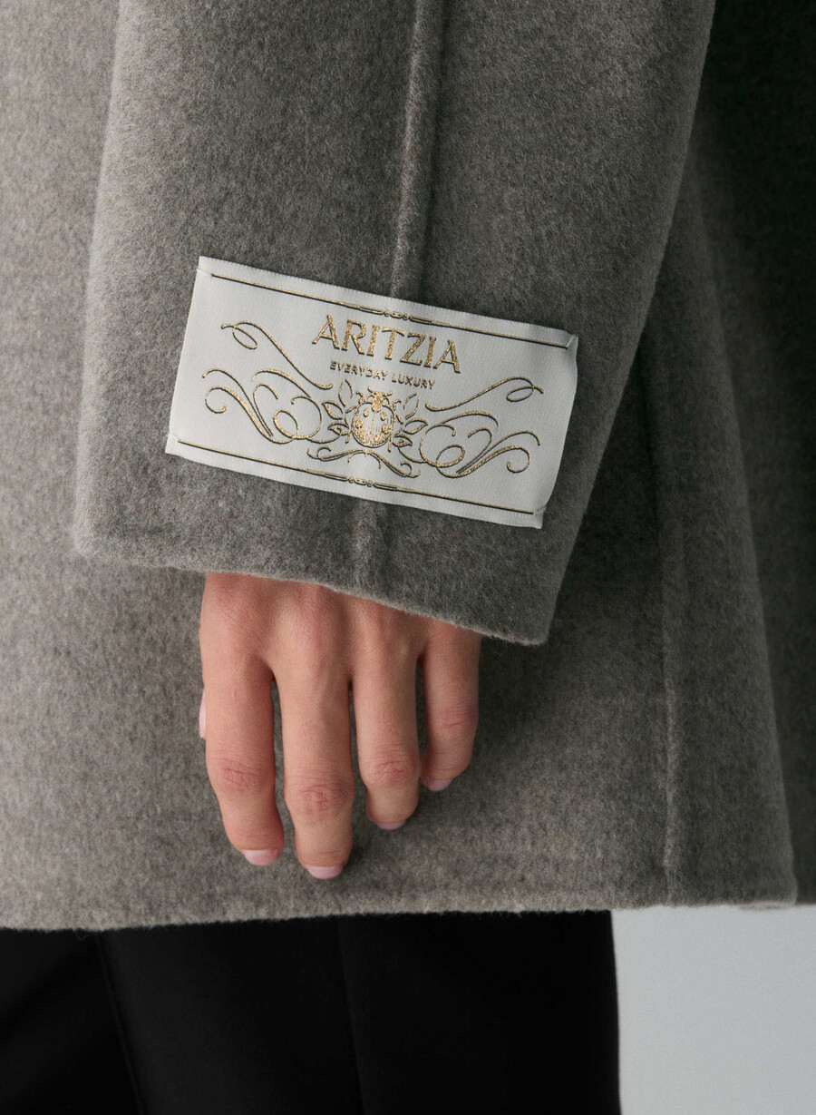 cappotto double-face mezzanine - luxe rewool heather matte pearl