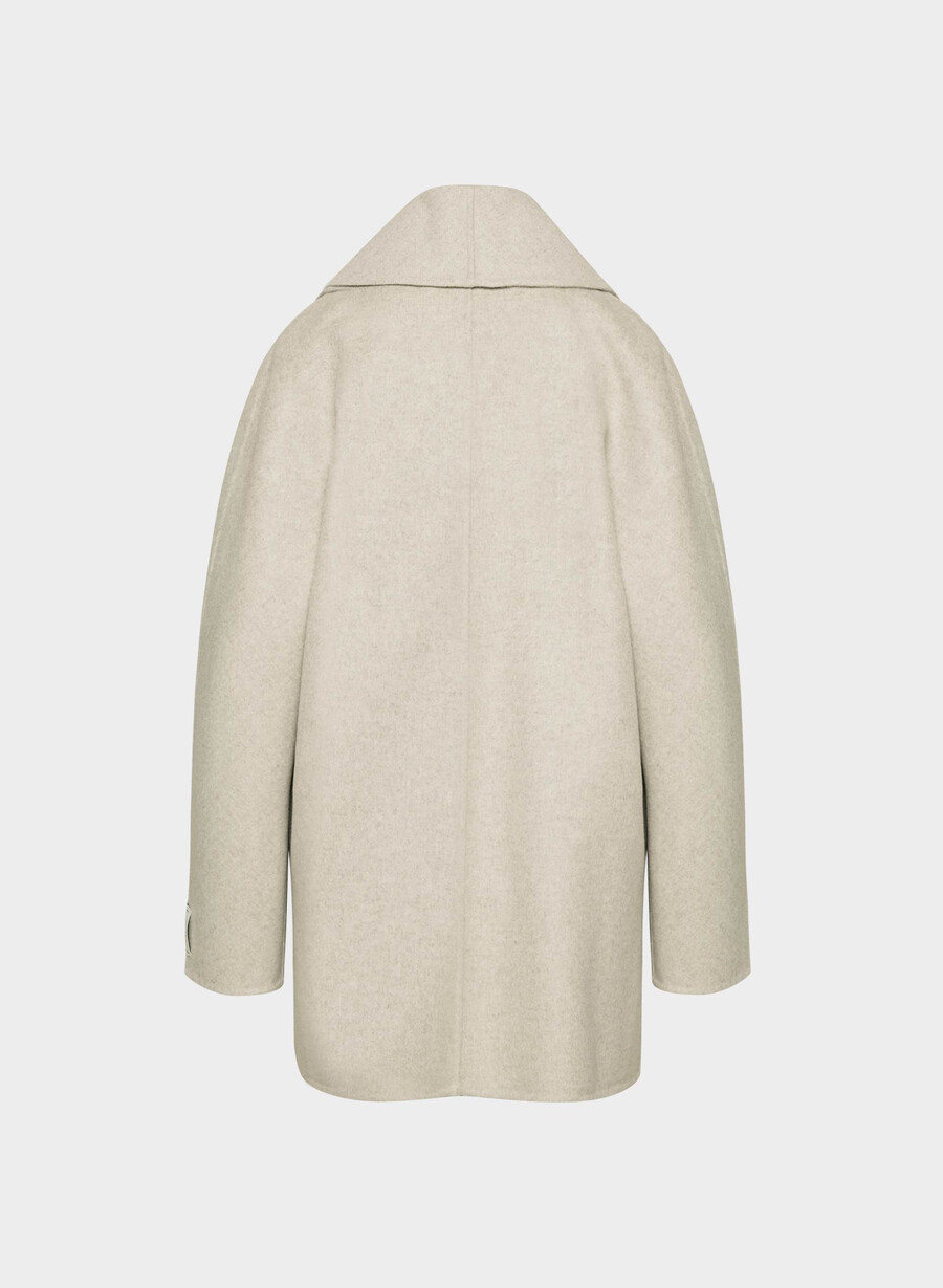 cappotto double-face mezzanine - luxe rewool heather matte pearl