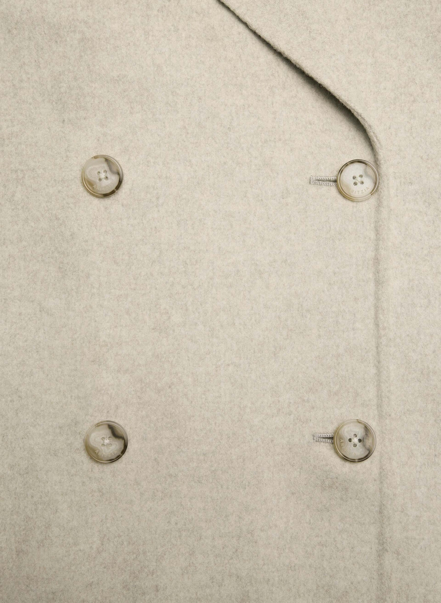 cappotto double-face mezzanine - luxe rewool heather matte pearl