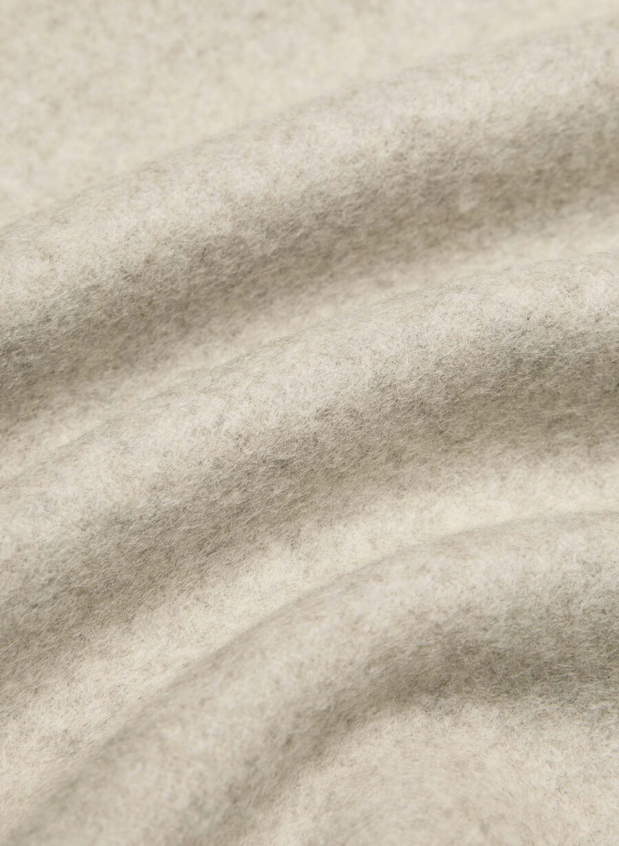 cappotto double-face mezzanine - luxe rewool heather matte pearl