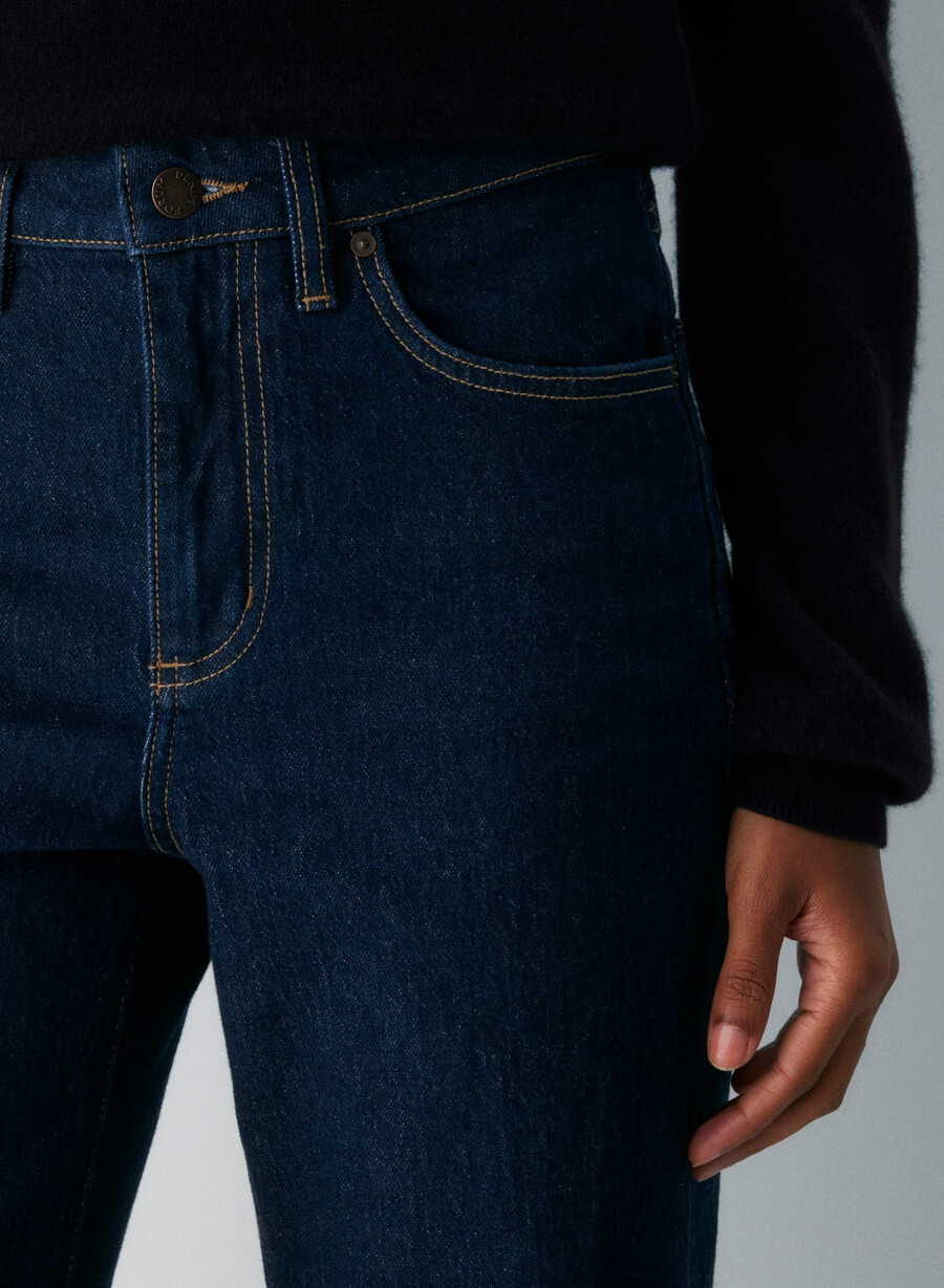 denim forum remy hi-rise wide jean no-stress blu scuro