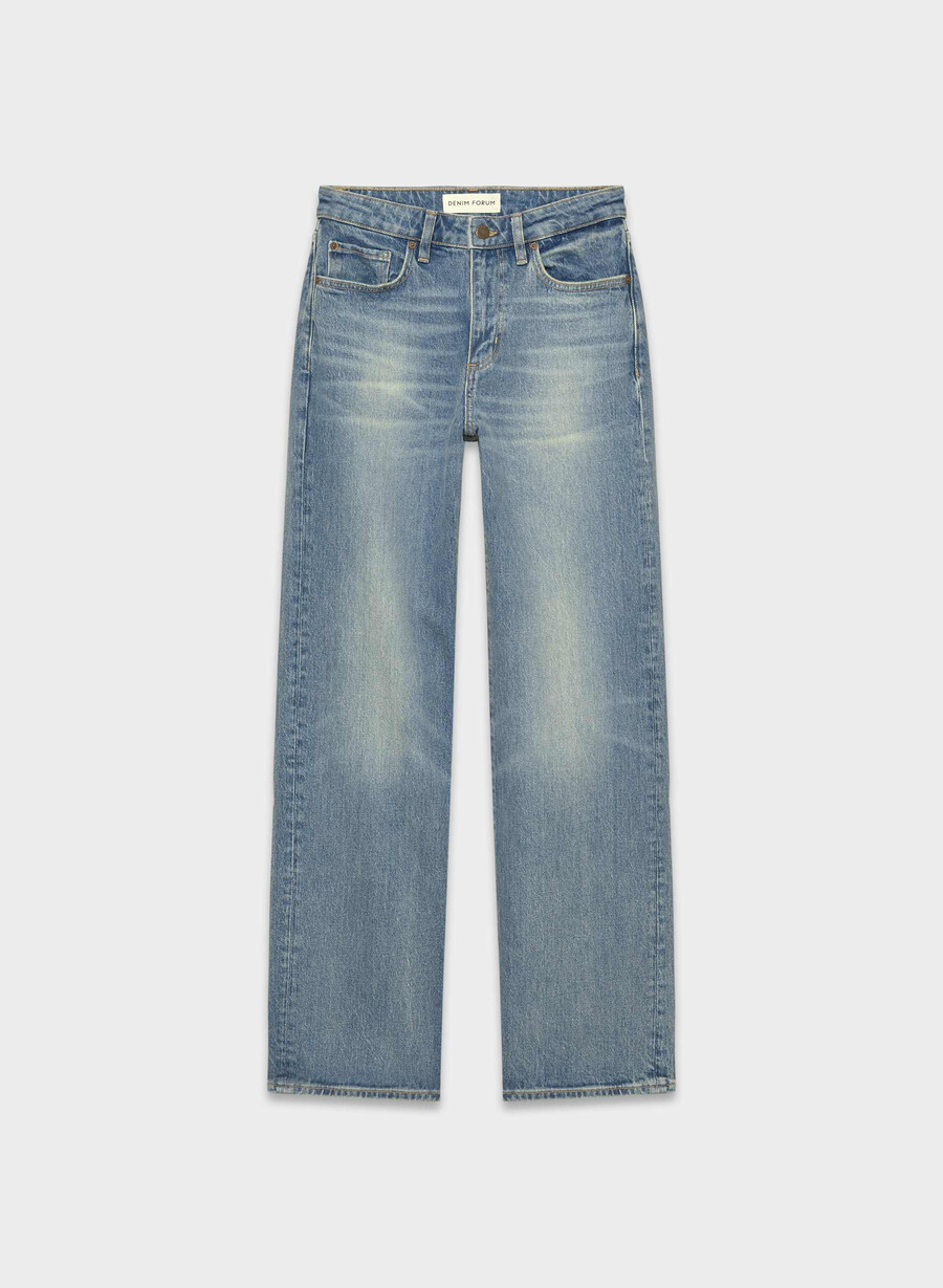 denim forum remy hi-rise wide jean vintage blu medio