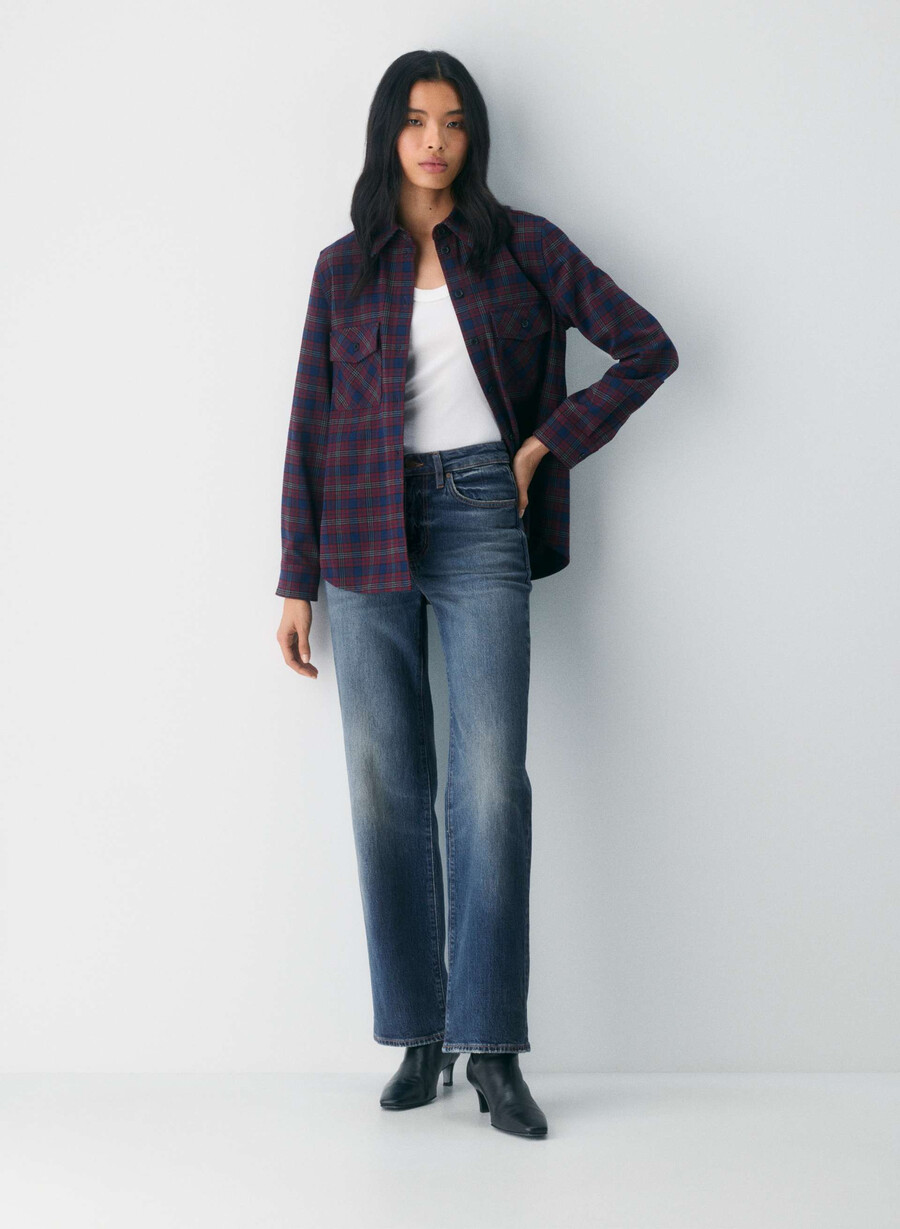 denim forum remy hi-rise wide jean vintage blu scuro