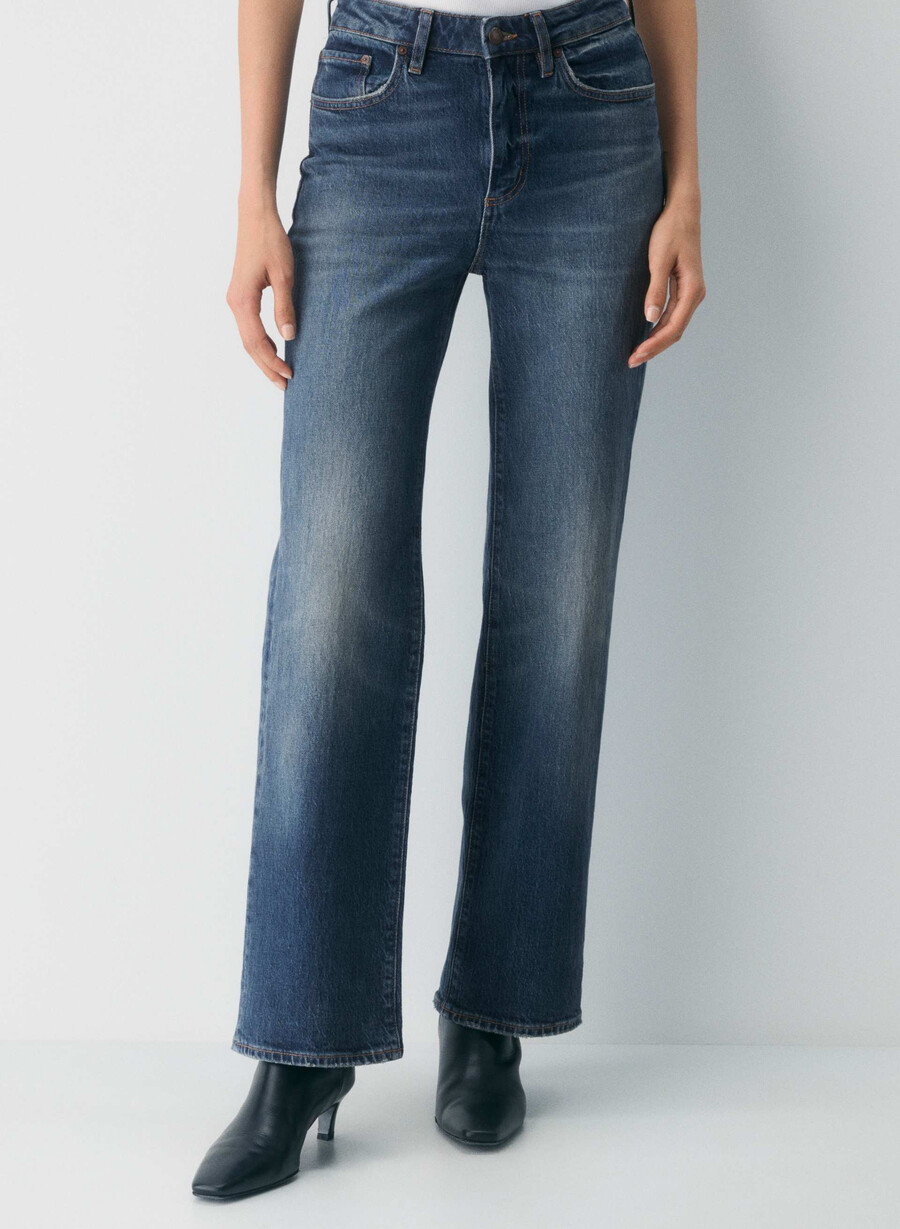 denim forum remy hi-rise wide jean vintage blu scuro
