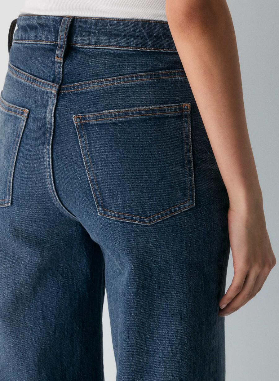 denim forum remy hi-rise wide jean vintage blu scuro